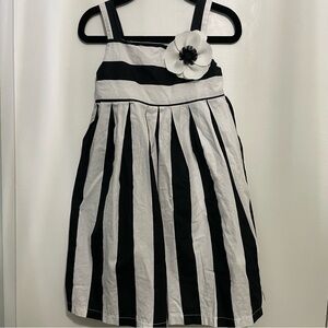 3T Black and White Striped Dress